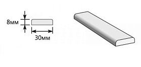 Притворная планка для дверей Браво, Luna